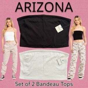 ARIZONA Cropped Bandeau Tube Tops-Set of 2 - NWT/XXL Jr.